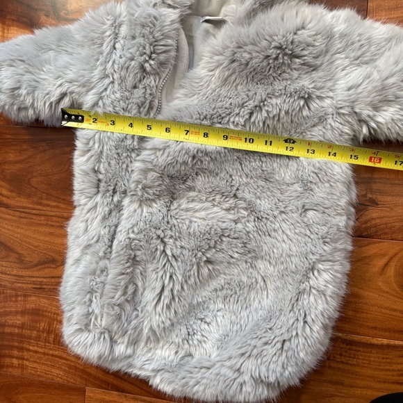 Restoration Hardware RH Baby Infant Luxe Fur Faux Grey Bunting Suit Warm 6 Month - Picture 9 of 11